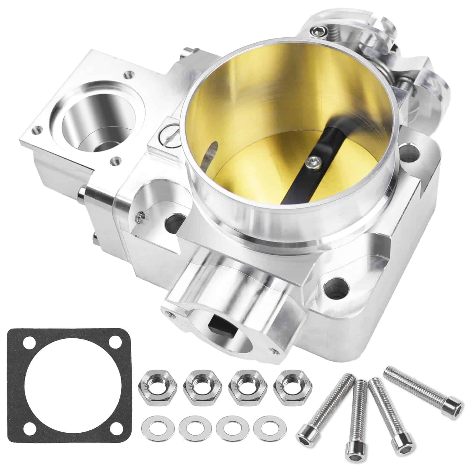 Cuerpo del acelerador de aluminio plateado LOREADA de 70 mm - Imagen 3