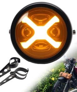 SINLIRU Faro LED de Motocicleta de 5,75 pulgadas X Amber