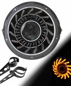 SINLIRU Faro de Arranque en Espiral LED de 7 Pulgadas para