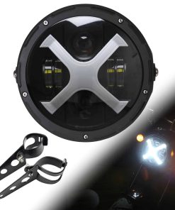 SINLIRU Faro Delantero para Motocicleta LED de 7 pulgadas
