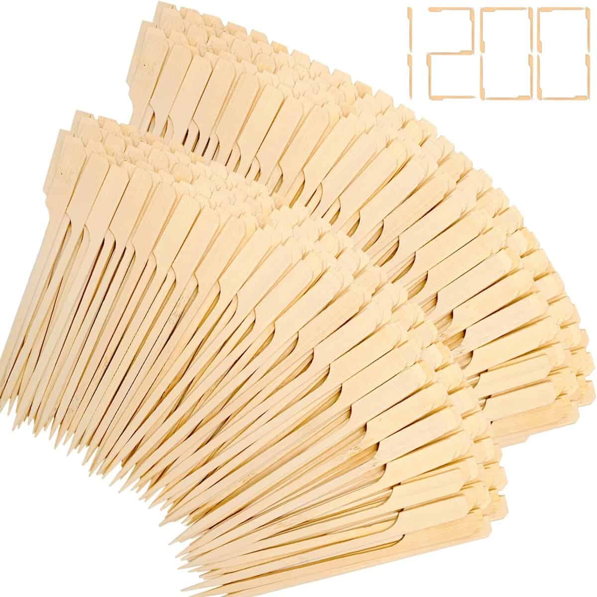 1200 PCS Brochetas de Bambú para Aperitivos 4.7 Pulgadas