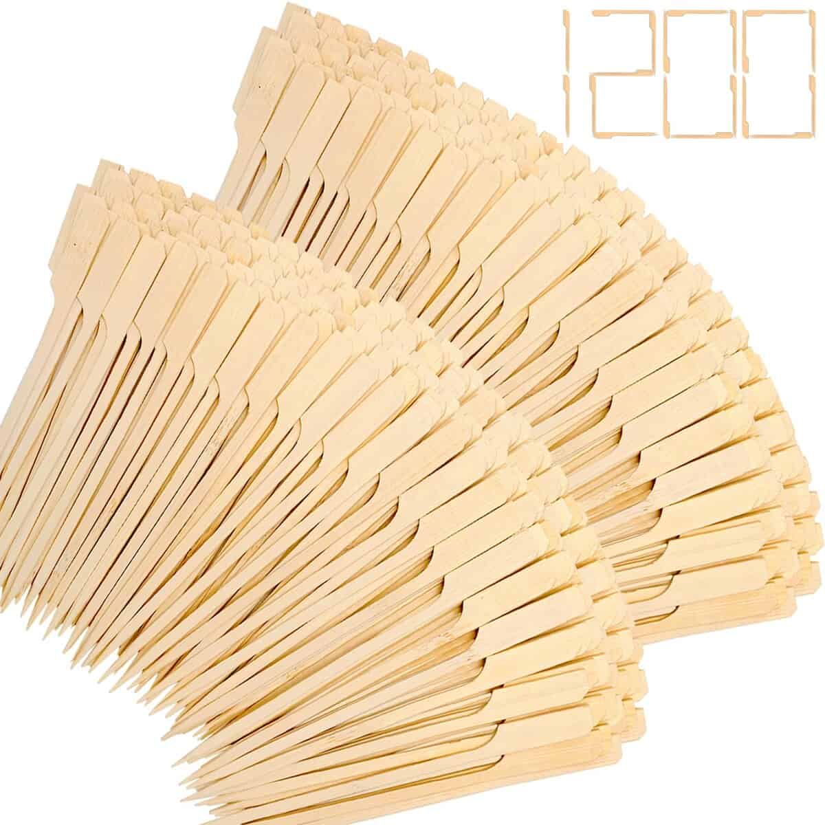 1200 PCS Palillos de Bambú para Aperitivos 6.0 Pulgadas