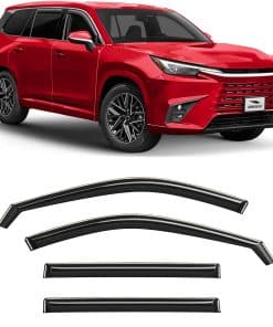 Voron Glass Deflectores de Lluvia en Canal -Negro