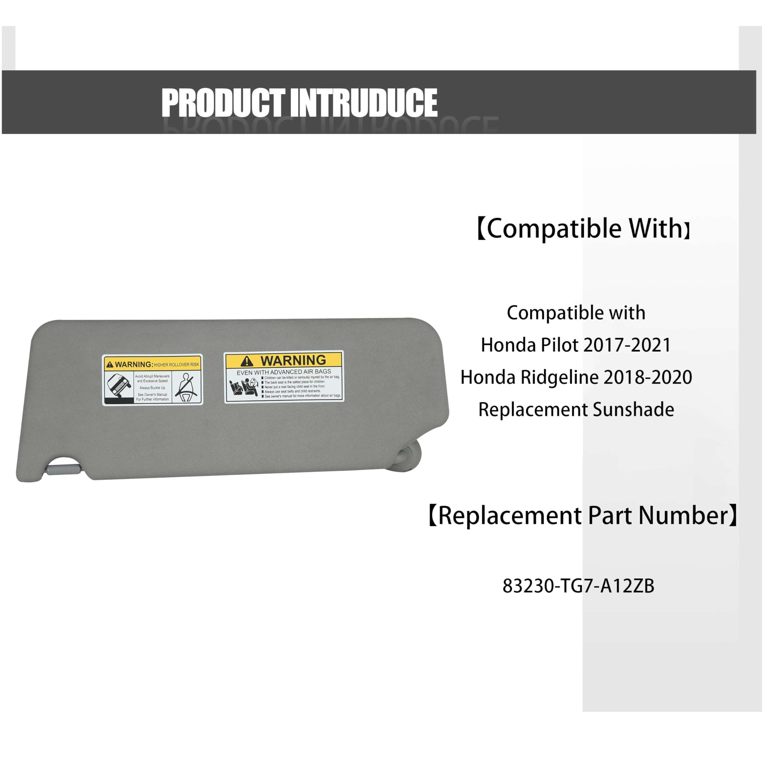 FITIPICI Visera del lado derecho del pasajero compatible - Imagen 4