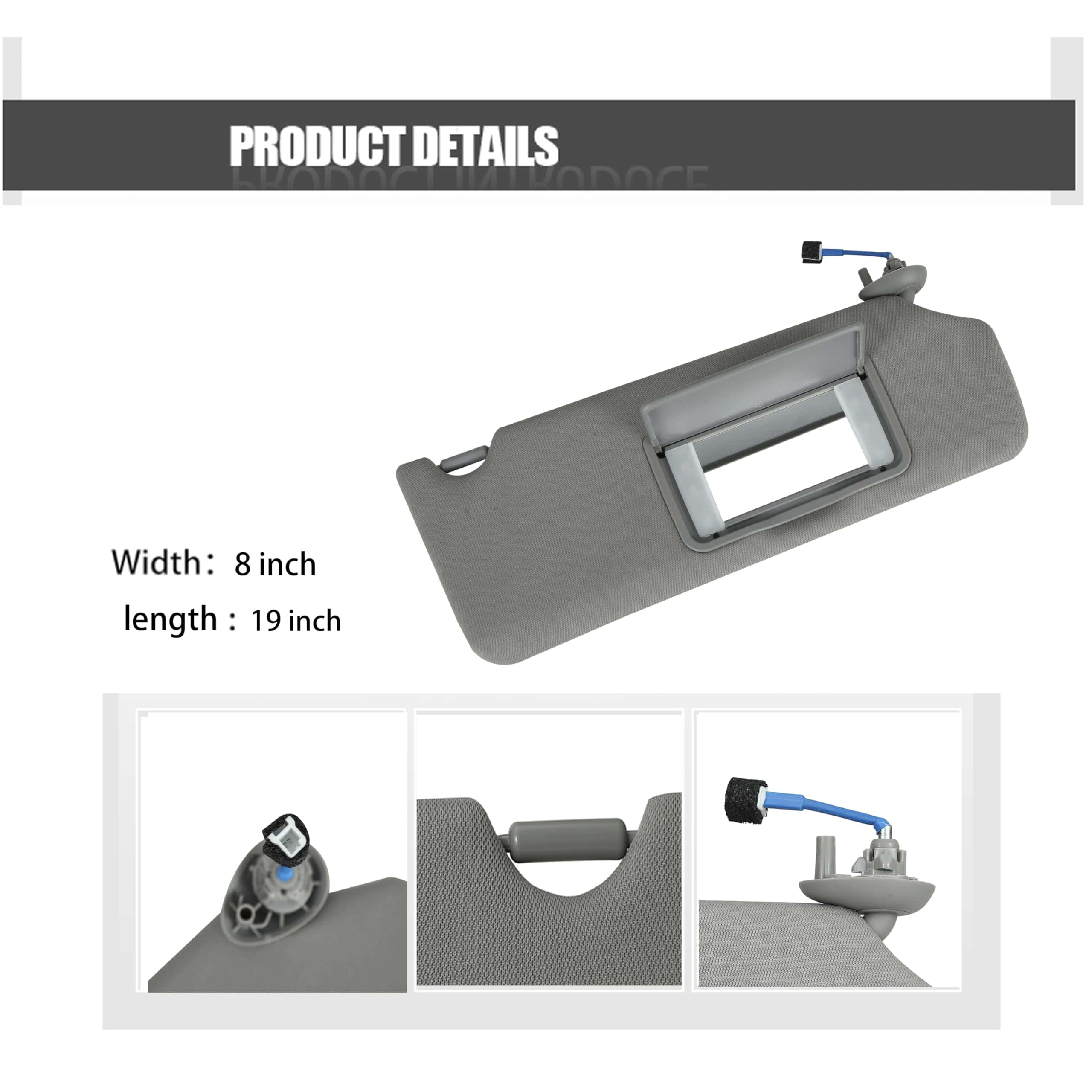 FITIPICI Visera del lado derecho del pasajero compatible - Imagen 5
