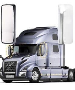 Espejo de puerta cromado con calefacción eléctrica