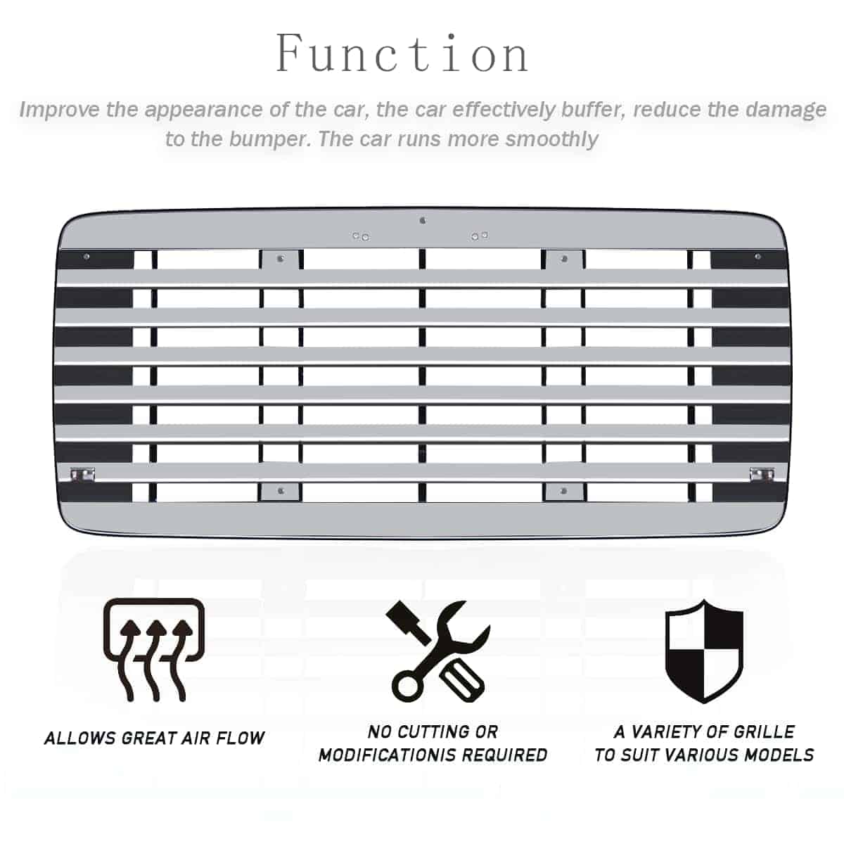 Parrilla Delantera Cromada Sin Pantalla Contra Insectos - Imagen 4