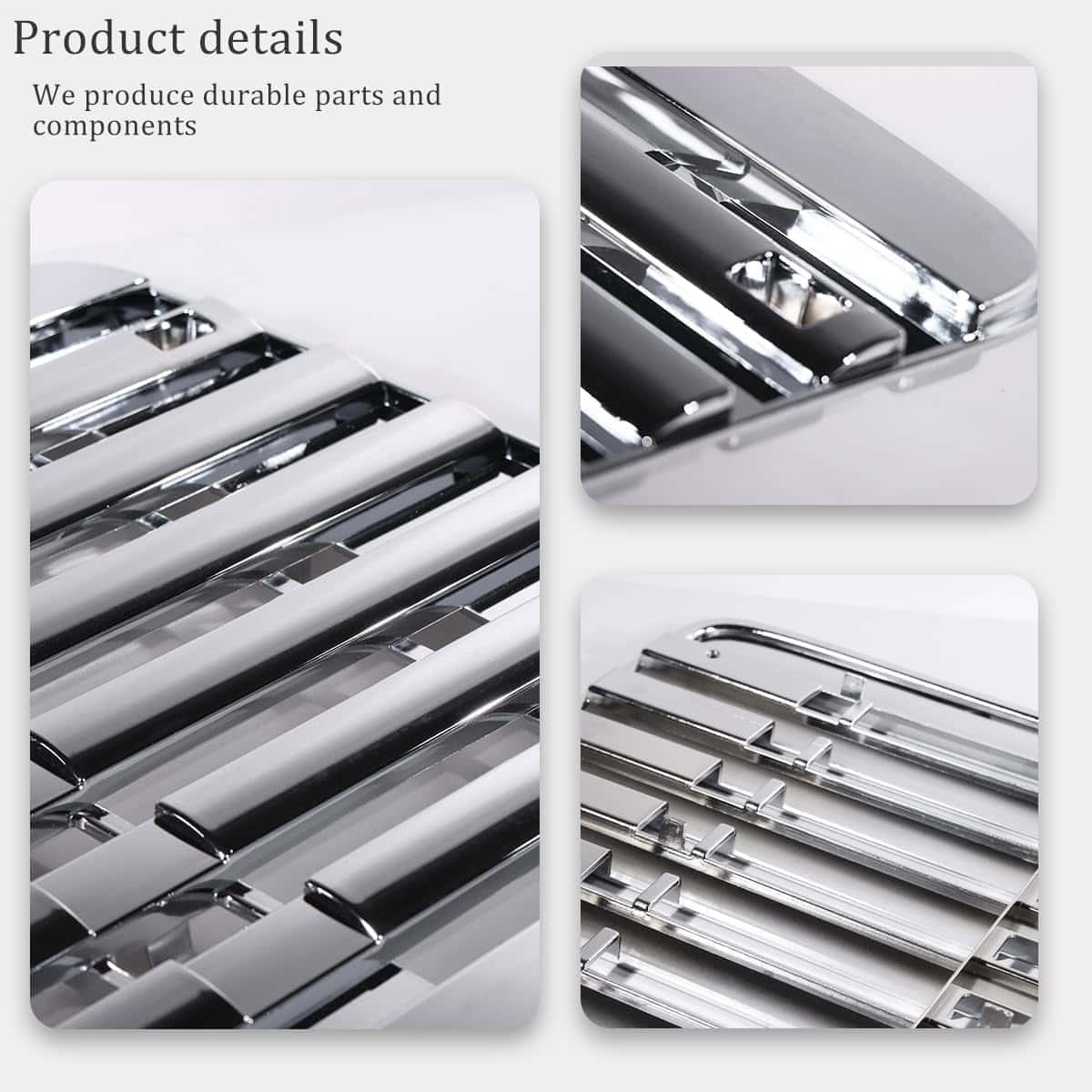 Parrilla Delantera Cromada Sin Pantalla Contra Insectos - Imagen 7