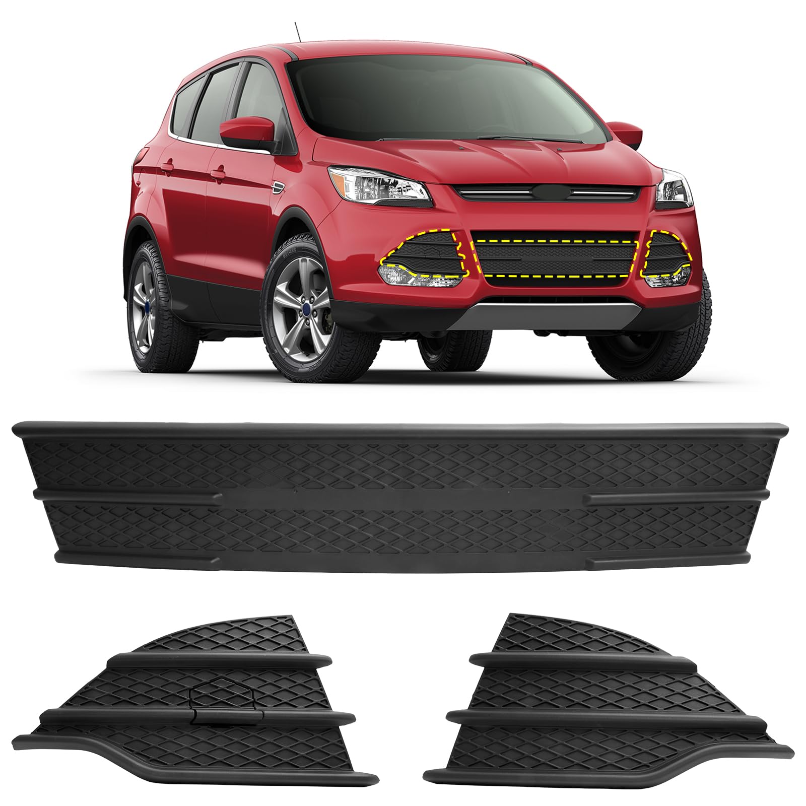 Parrilla de inserción de parachoques delantero BXZ Outer - Imagen 3