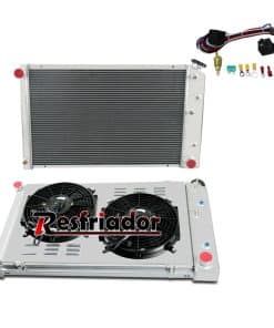 Radiador de Aluminio de 3 Filas de 28" con Ventilador de