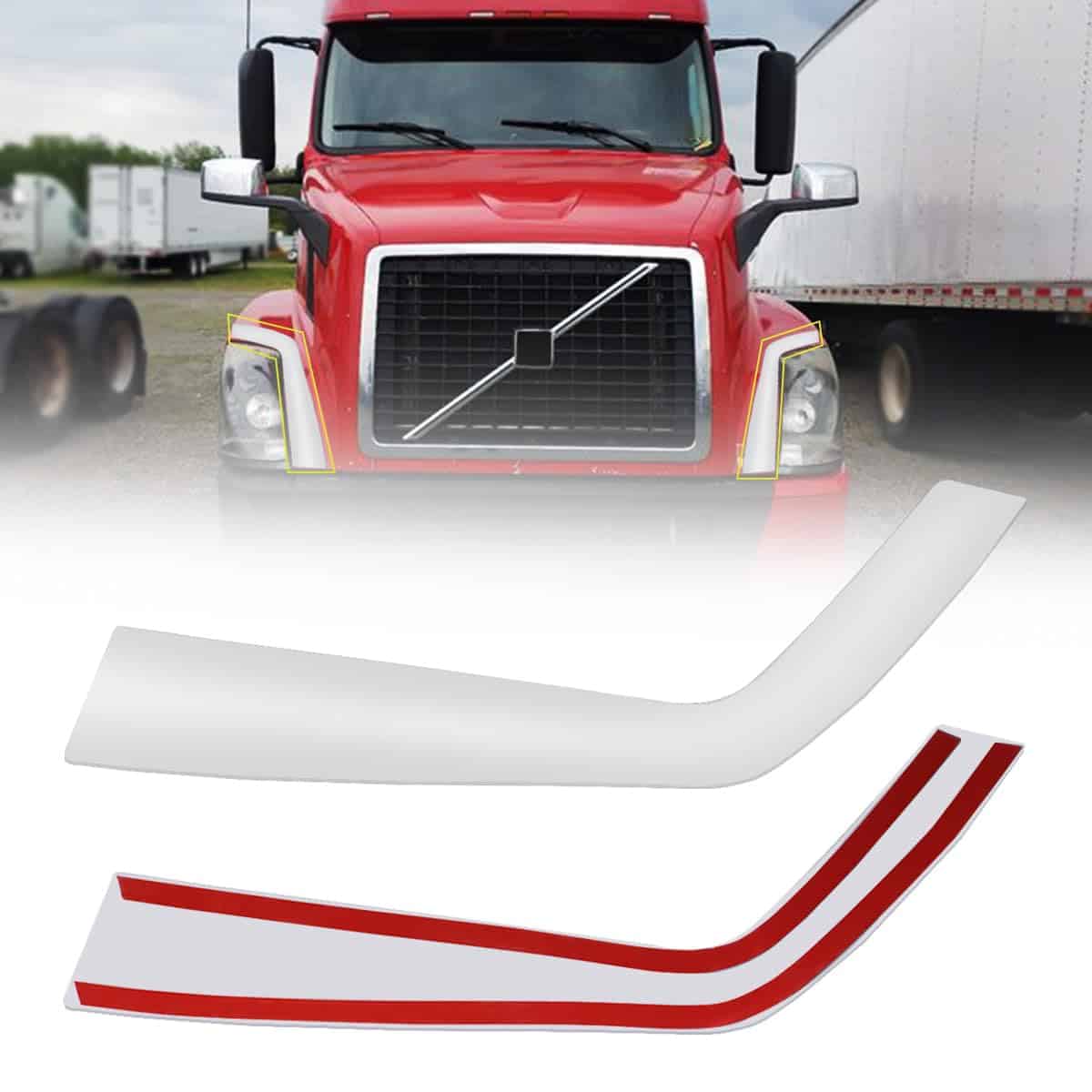 Juego de molduras cromadas para parachoques Fit for Volvo