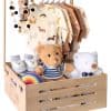 Caja de almacenamiento de bambú para el baby shower, caja