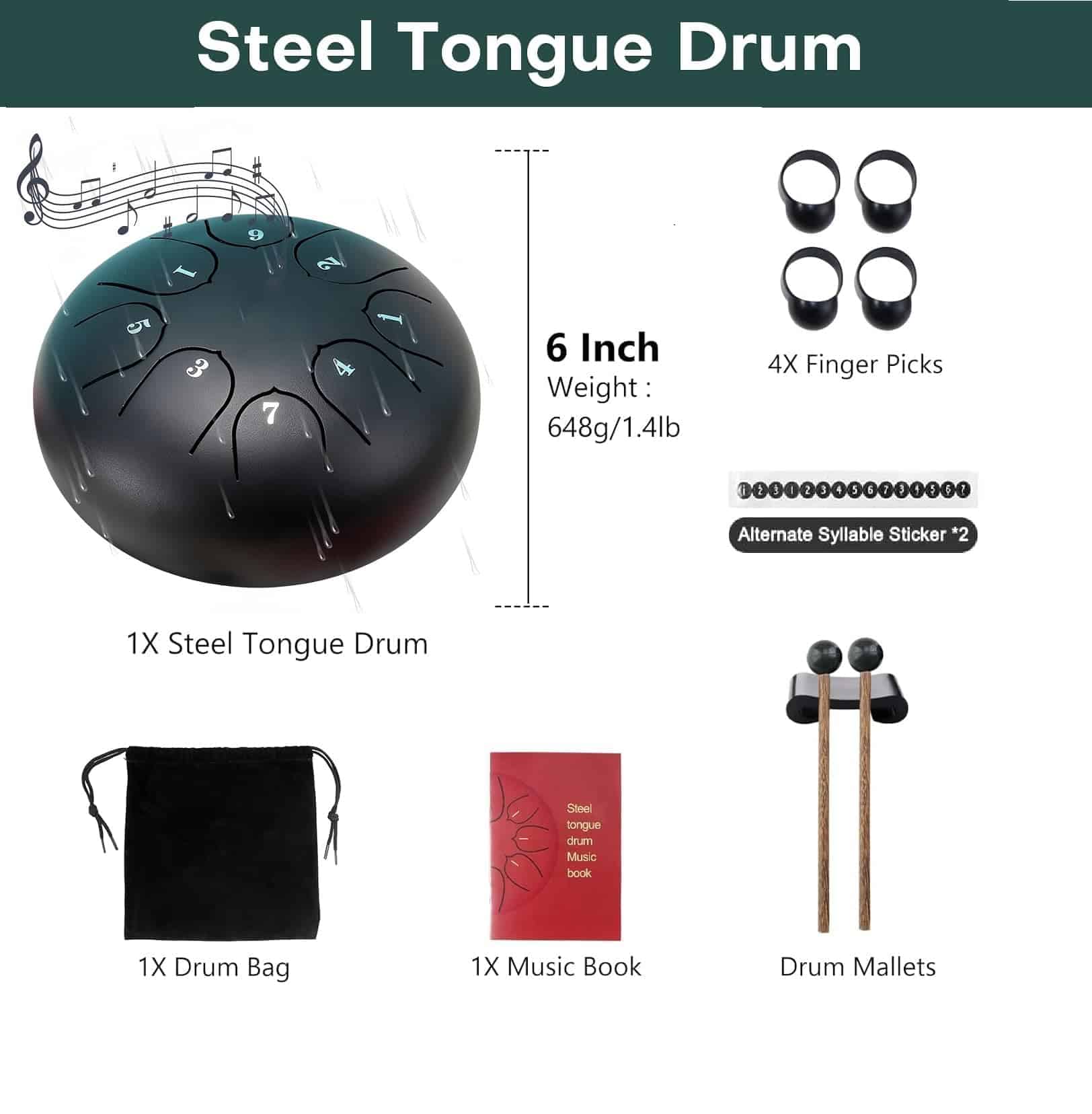 ILWHE Tambor de Lluvia para Jardín Exterior, Tambor Chakra - Imagen 5