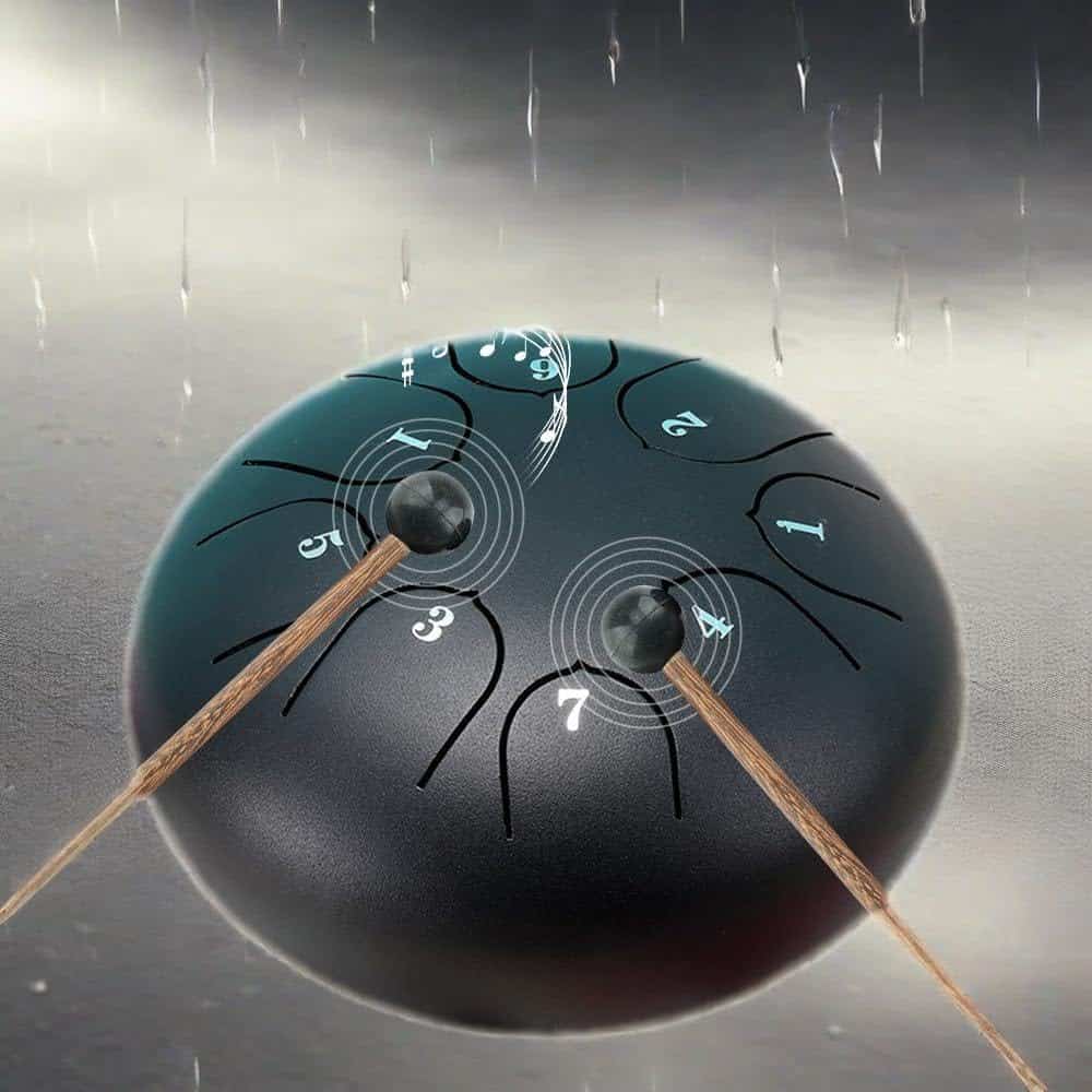 ILWHE Tambor de Lluvia para Jardín Exterior, Tambor Chakra - Imagen 8