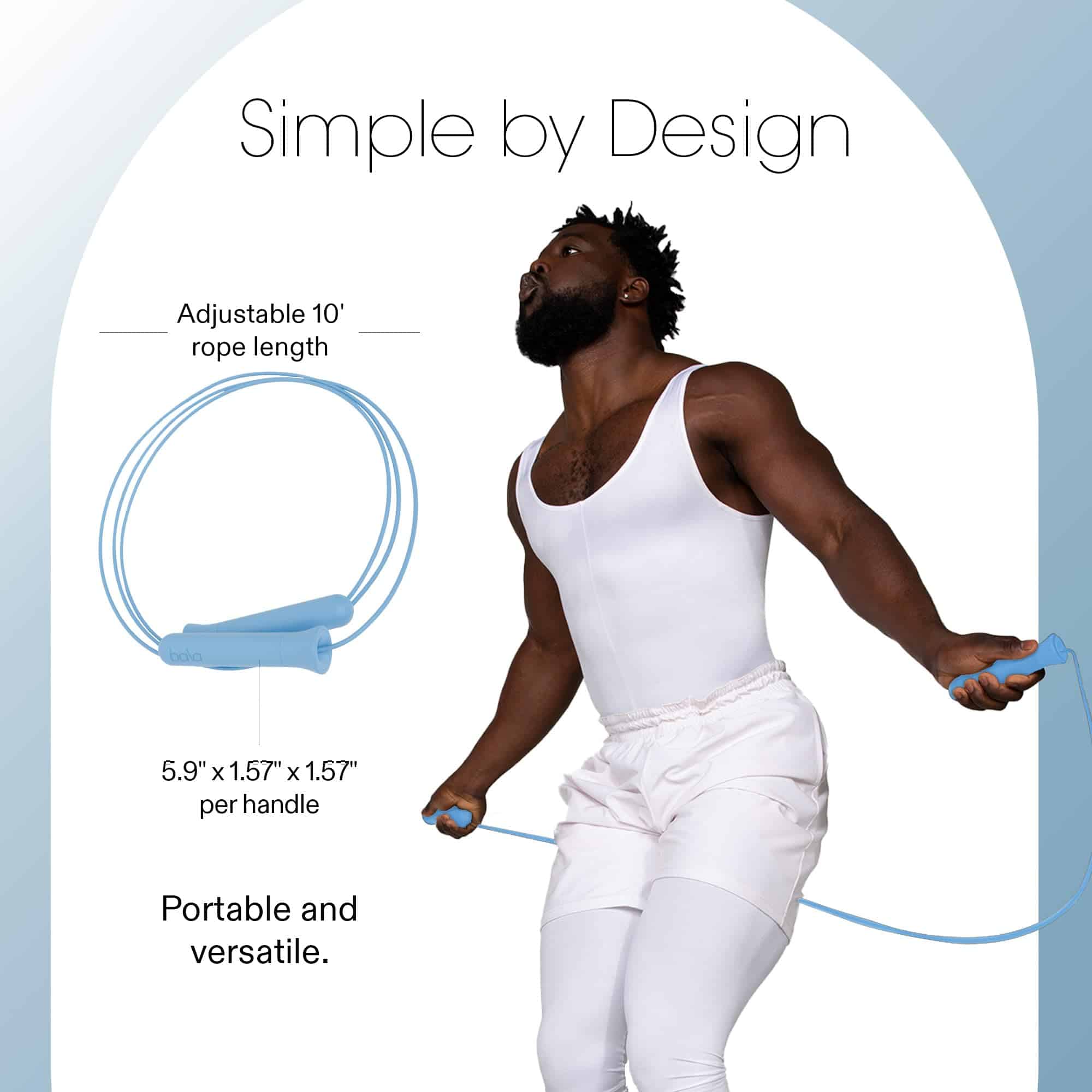 Cuerda de saltar ponderada Bala para mujeres y hombres, - Imagen 5