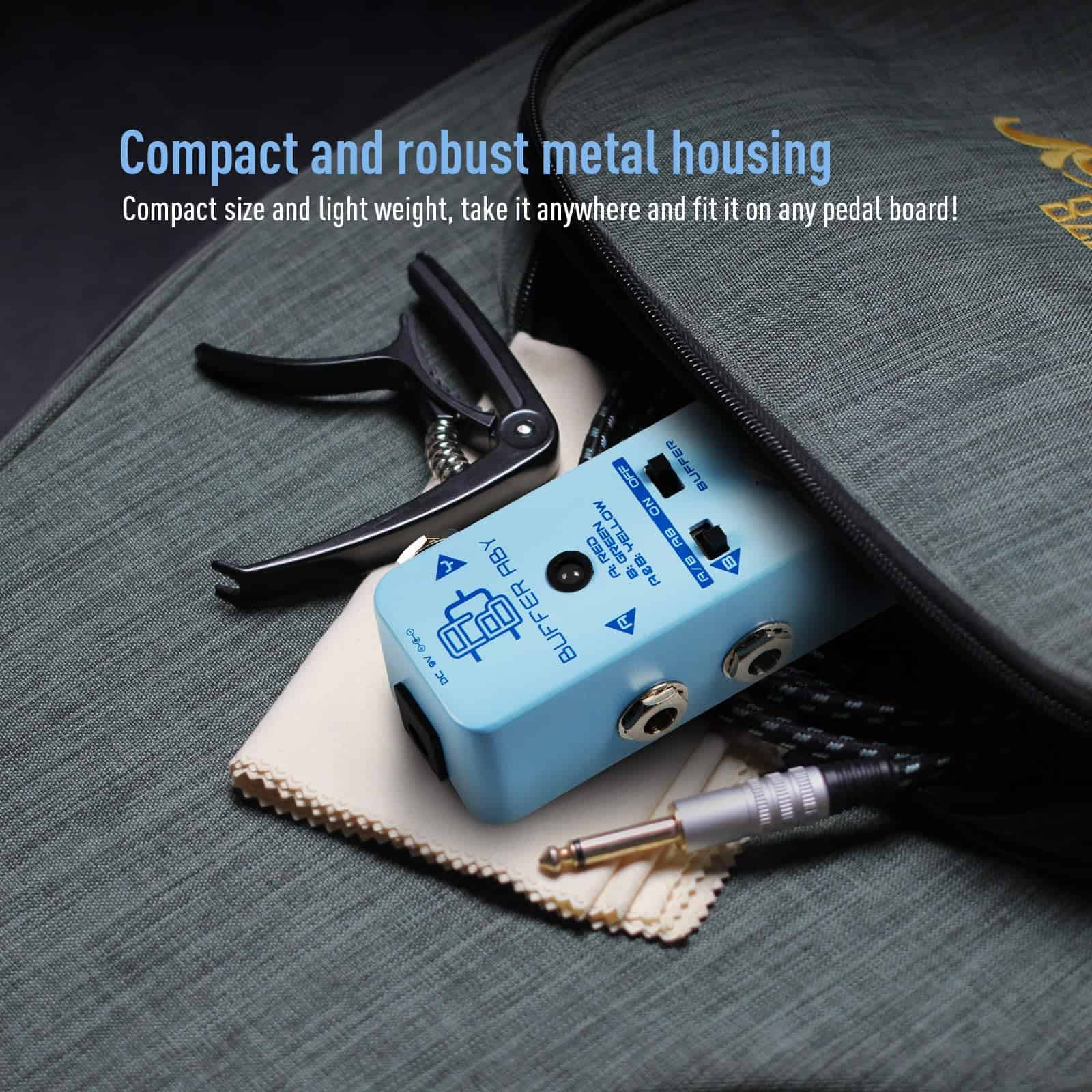 Pedal de guitarra SONICAKE ABY, Mini AB Switcher con - Imagen 7