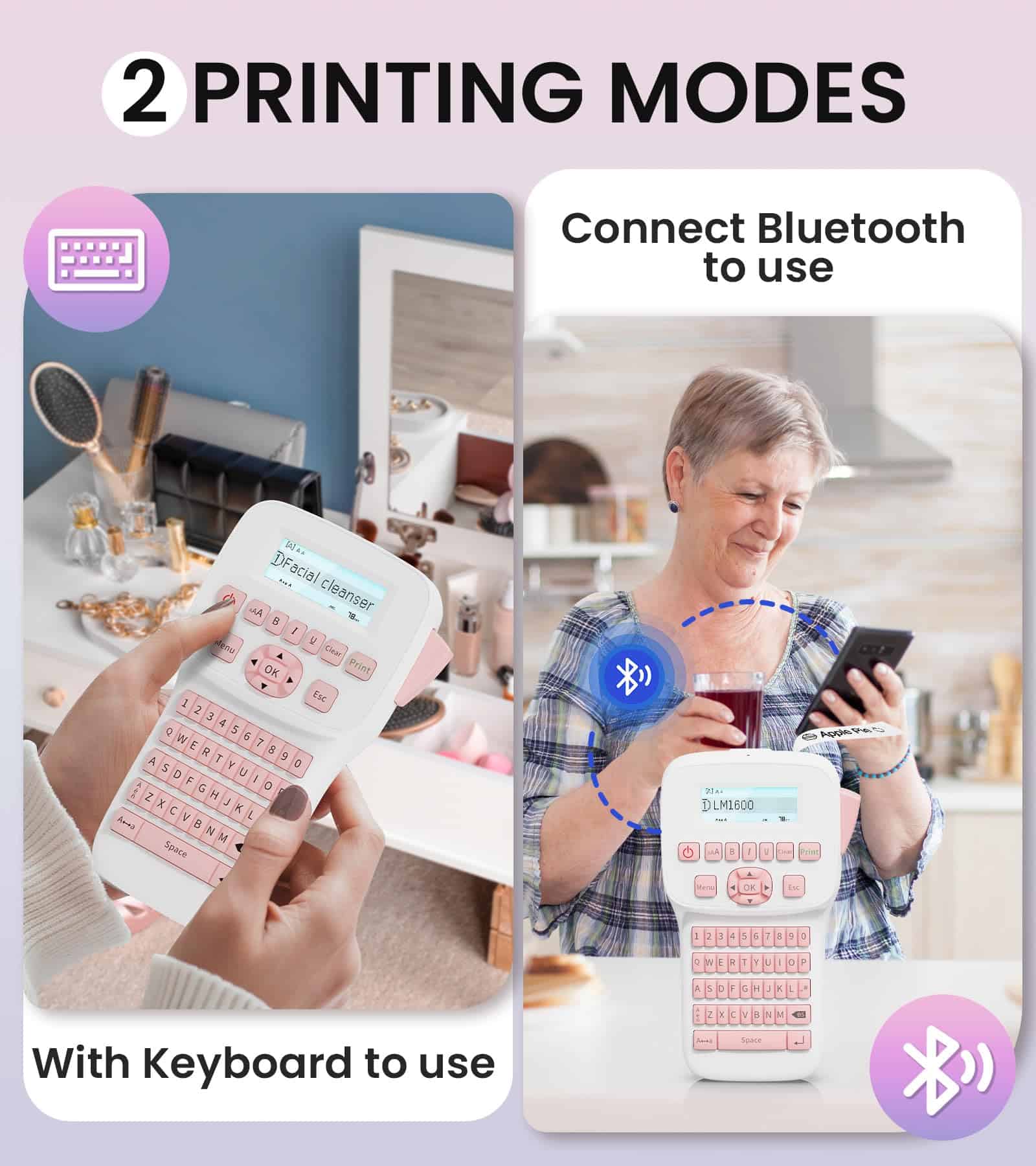 Máquina etiquetadora rosa con cinta, etiquetadora - Imagen 6