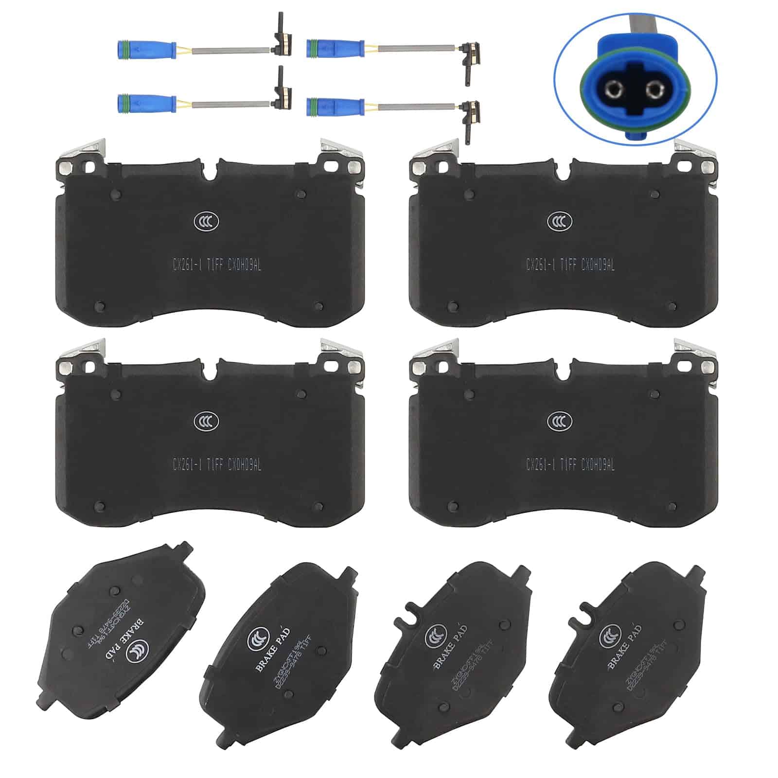 Pastillas de Freno Delanteras y Traseras de Bajo Polvo