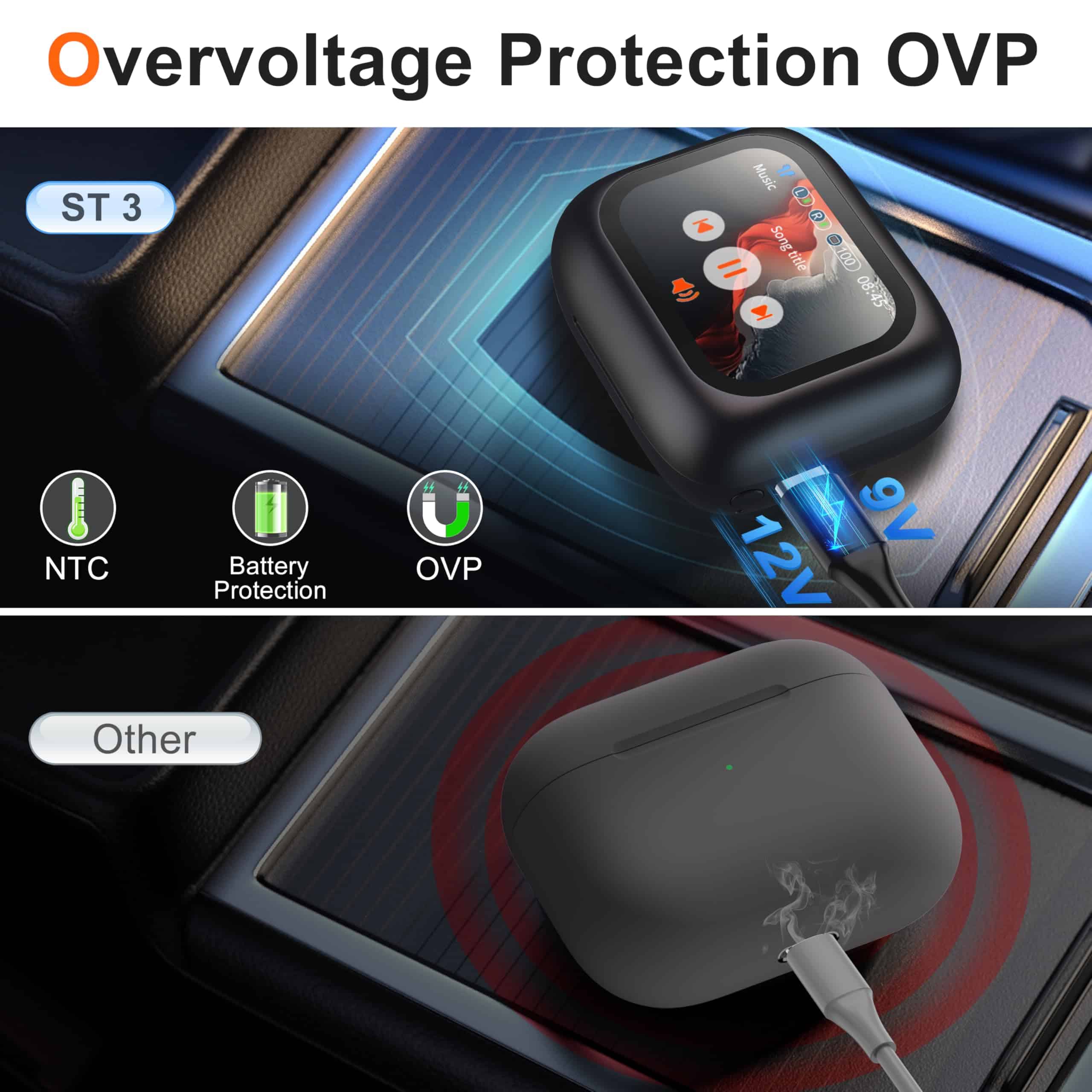 THREE PEACHES Auriculares inalámbricos Bluetooth 5.4, - Imagen 7