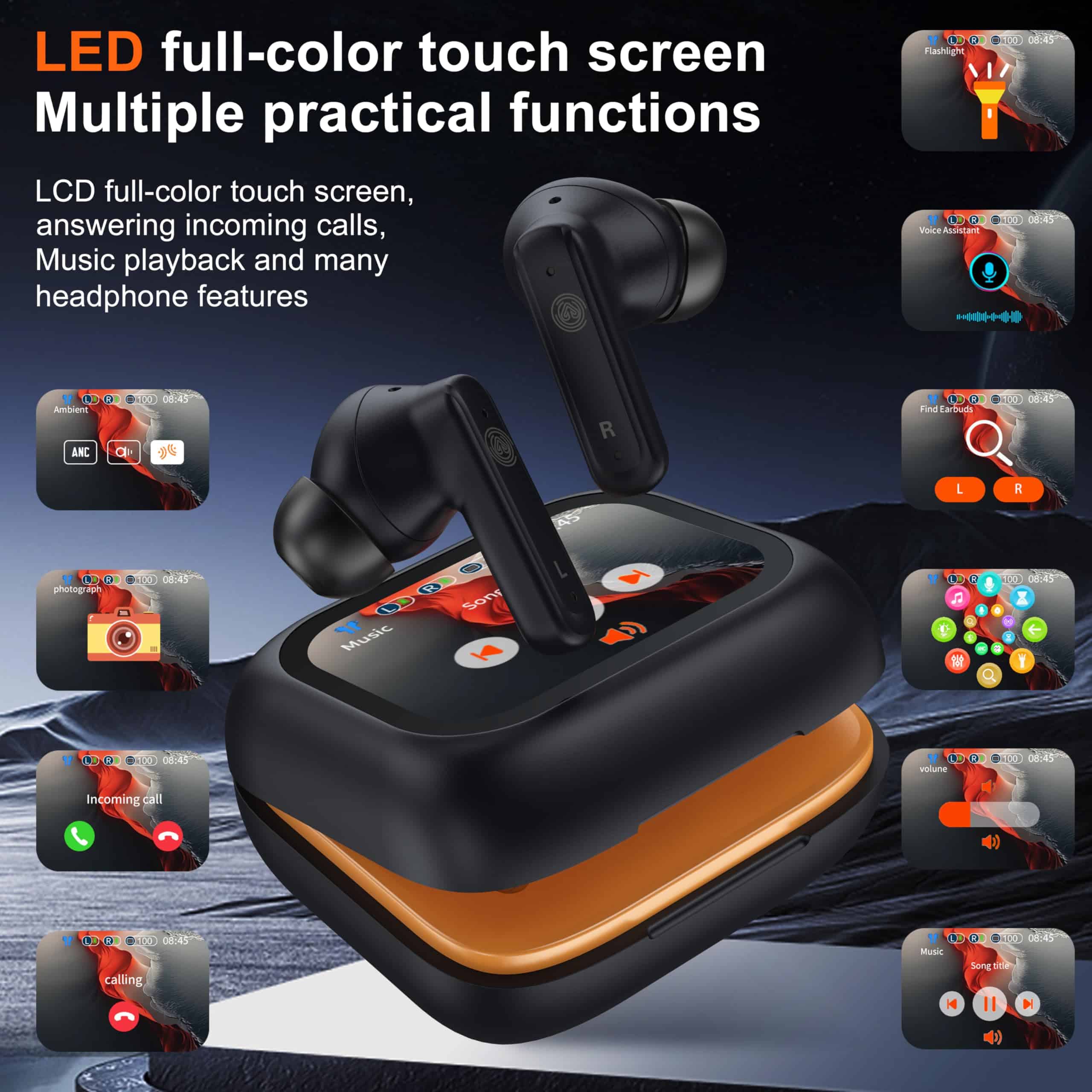 THREE PEACHES Auriculares inalámbricos Bluetooth 5.4, - Imagen 6