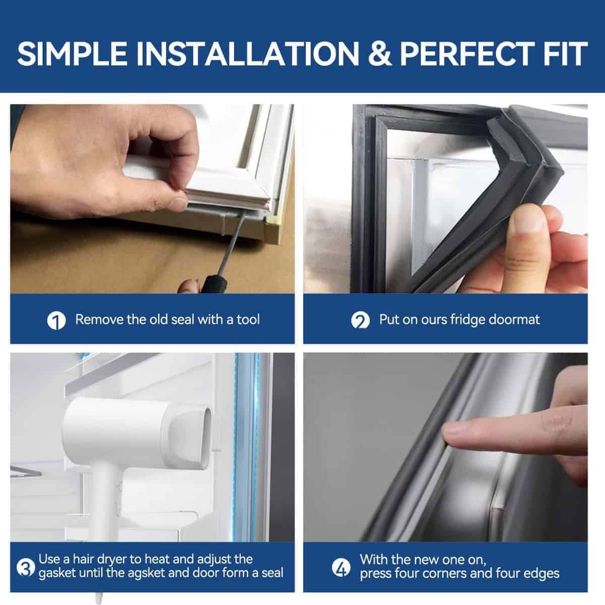 Sello de Puerta de Refrigerador Congelador de Reemplazo - Imagen 3
