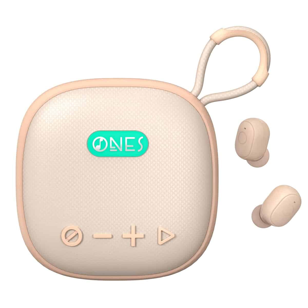 Altavoz Inalámbrico ONES MusPlay con Auriculares 2 en 1,