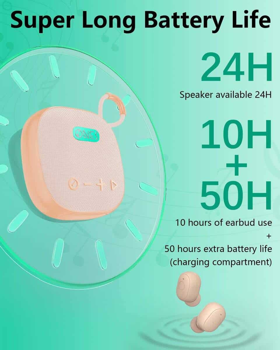 Altavoz Inalámbrico ONES MusPlay con Auriculares 2 en 1, - Imagen 5