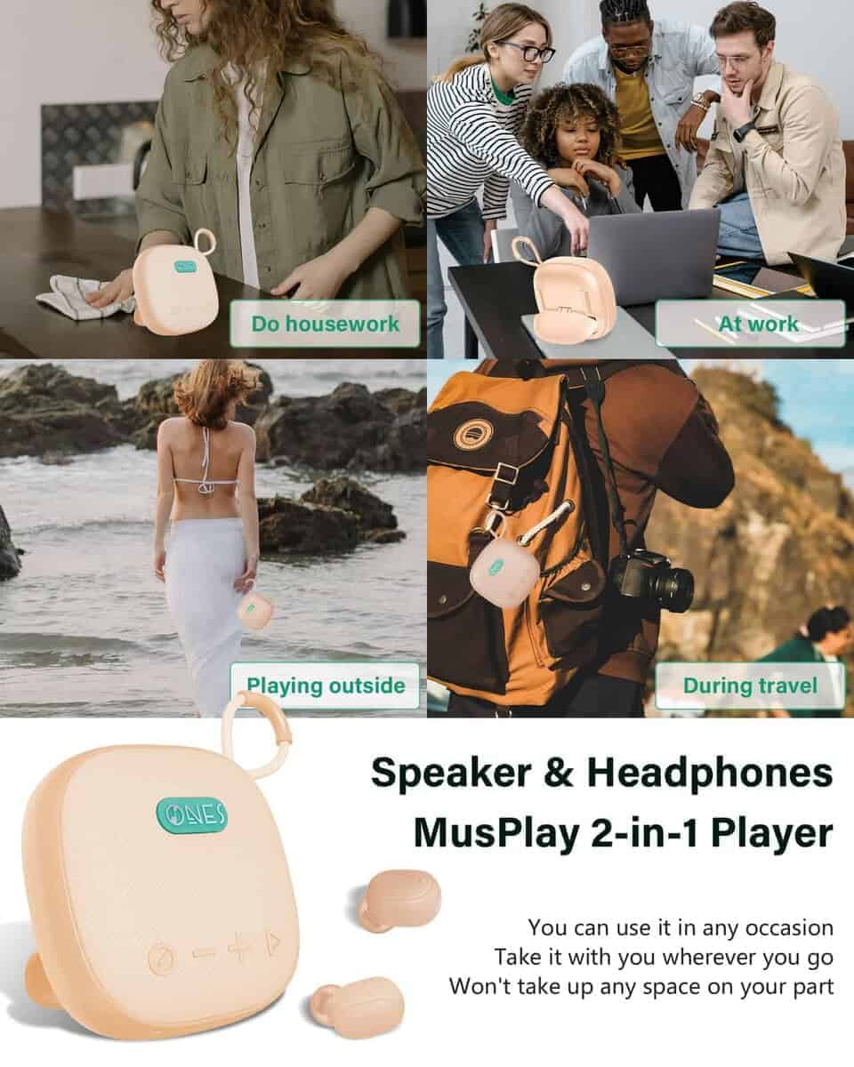 Altavoz Inalámbrico ONES MusPlay con Auriculares 2 en 1, - Imagen 8