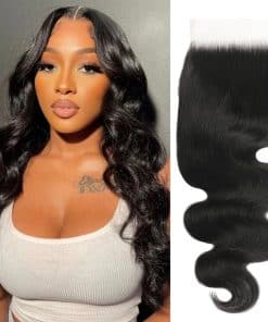 Cierre de encaje HD real 4x4 SKINLIKE de onda corporal de