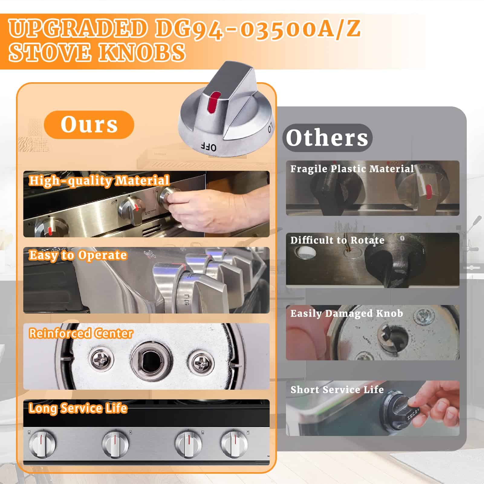 Perillas para Estufa DG94-03500A/Z Compatible con Samsung - Imagen 7