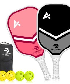 Juego de 2 Palas de Pickleball, Conjunto Ligero de Fibra de
