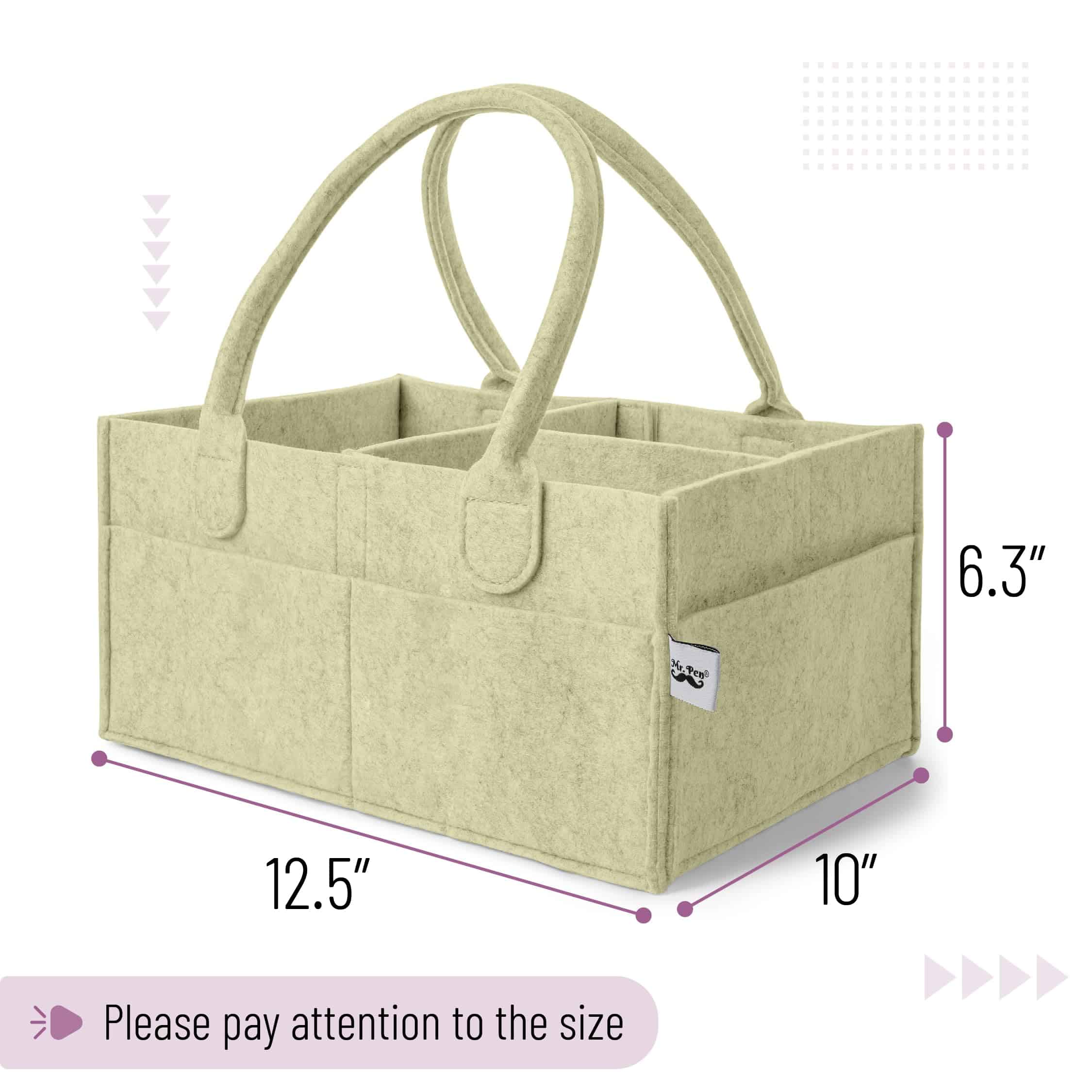 Organizador de Pañalera para Bebé Mr. Pen, Color Oliva - Imagen 3