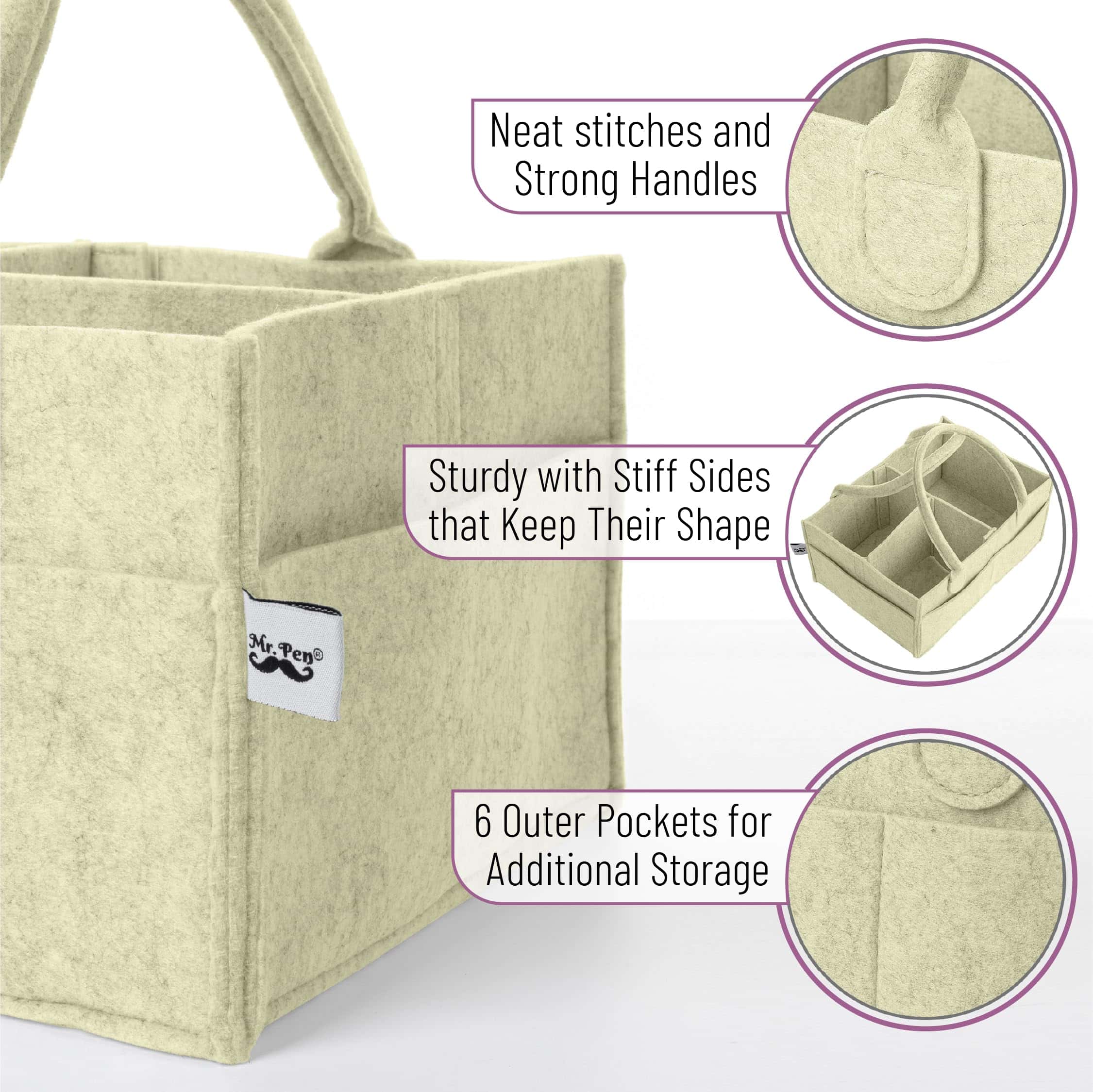 Organizador de Pañalera para Bebé Mr. Pen, Color Oliva - Imagen 4