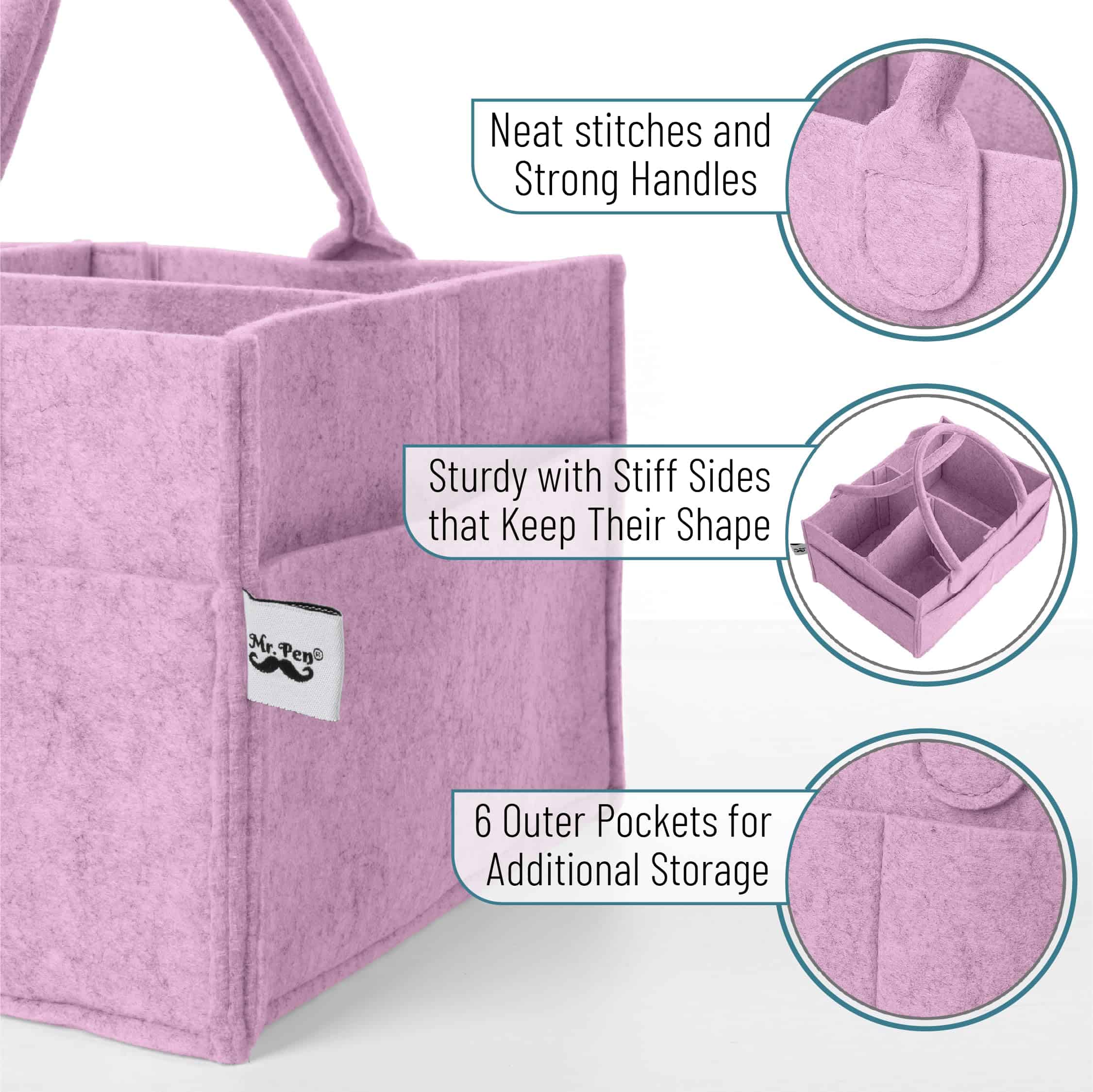 Organizador de pañal para bebé Mr. Pen, Lavanda Dream, - Imagen 4