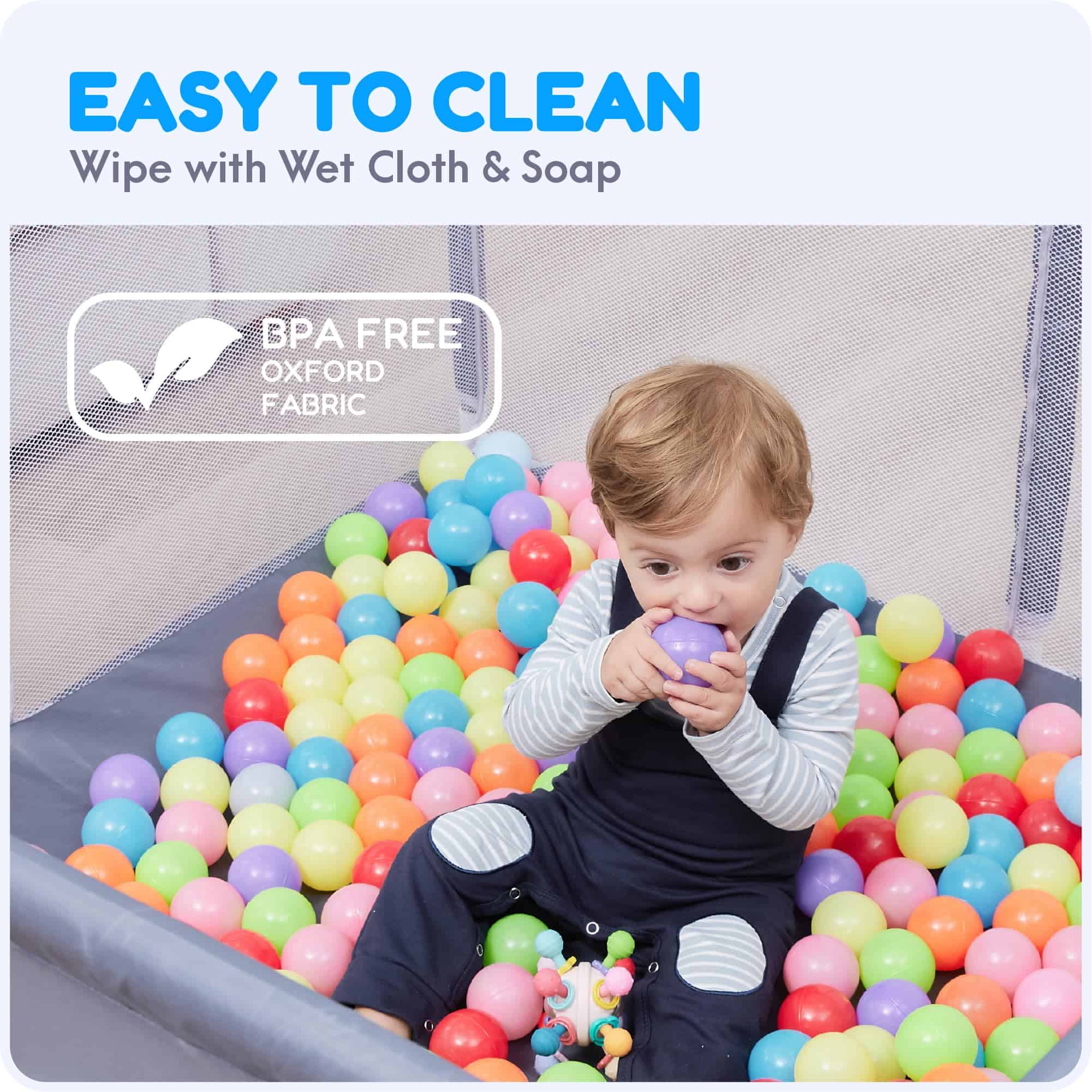 Corralito para Bebés Orian 74x50 XL - Amplio Corral para - Imagen 8