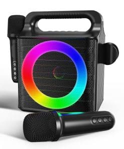 Máquina de Karaoke Portátil SINWE con 2 Micrófonos