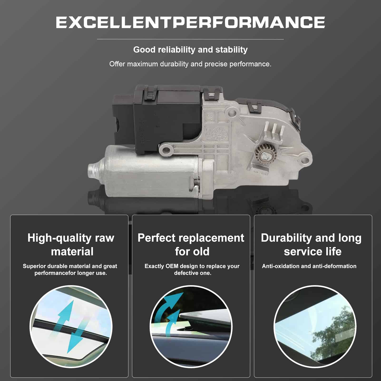 Anlseiod 2PCS Motor de Techo Solar Compatible con Explorer - Imagen 5