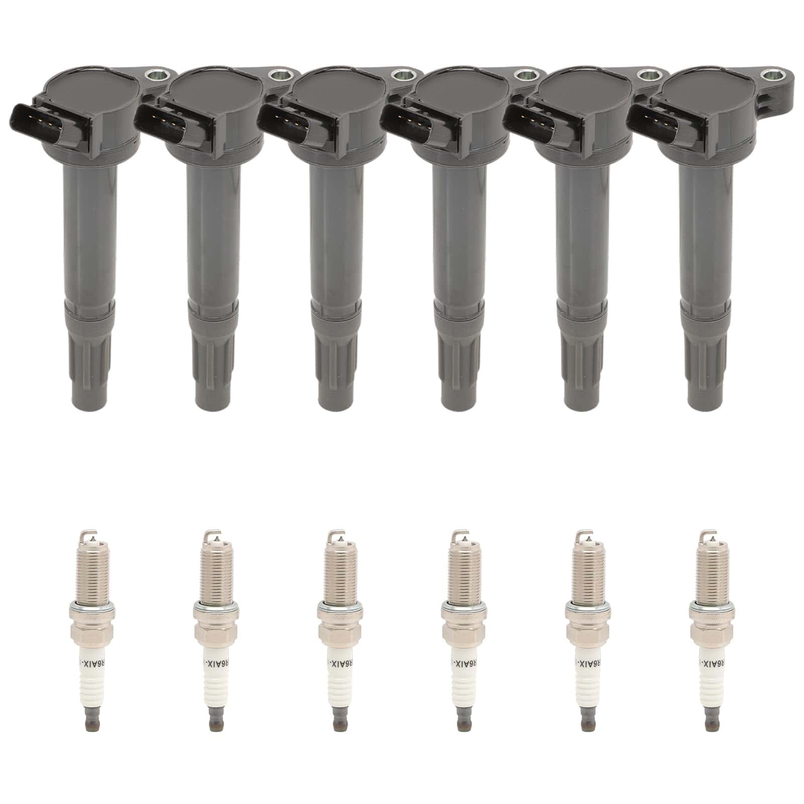 Conjunto de 6 Bobinas de Encendido y Bujías Apto para