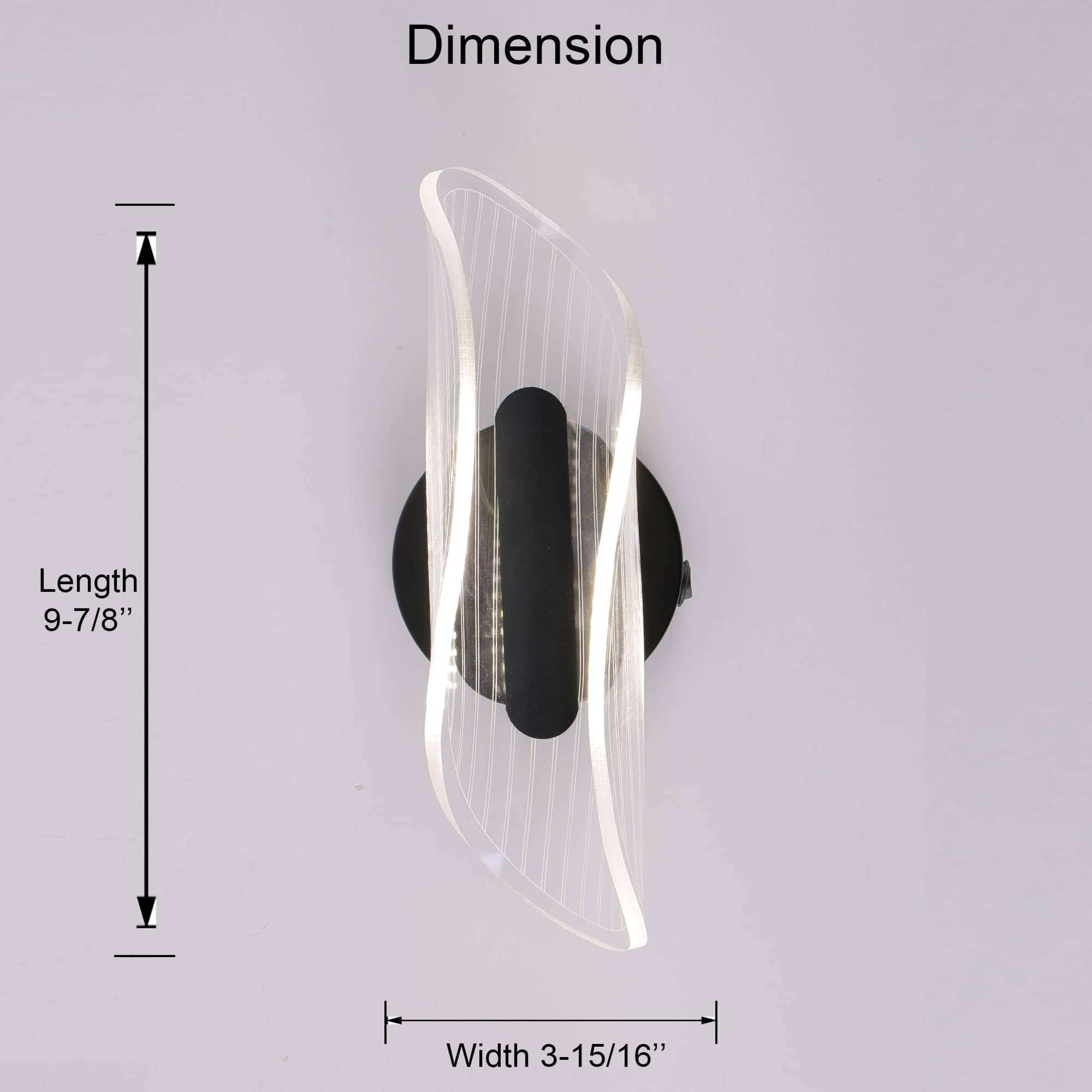 Lámpara de Pared LED Volcode 12V con Interruptor ON/OFF, - Imagen 8