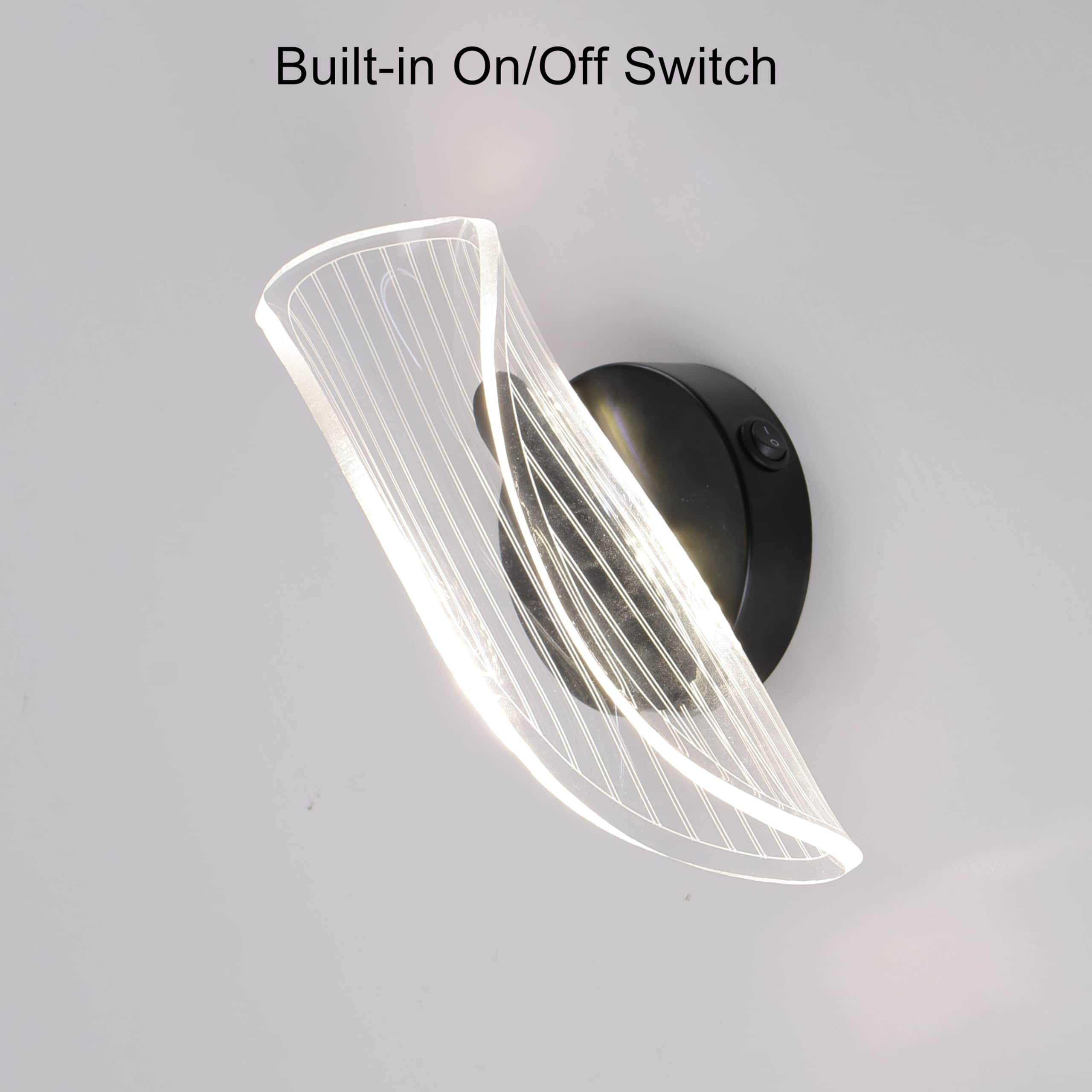 Lámpara de Pared LED Volcode 12V con Interruptor ON/OFF, - Imagen 4