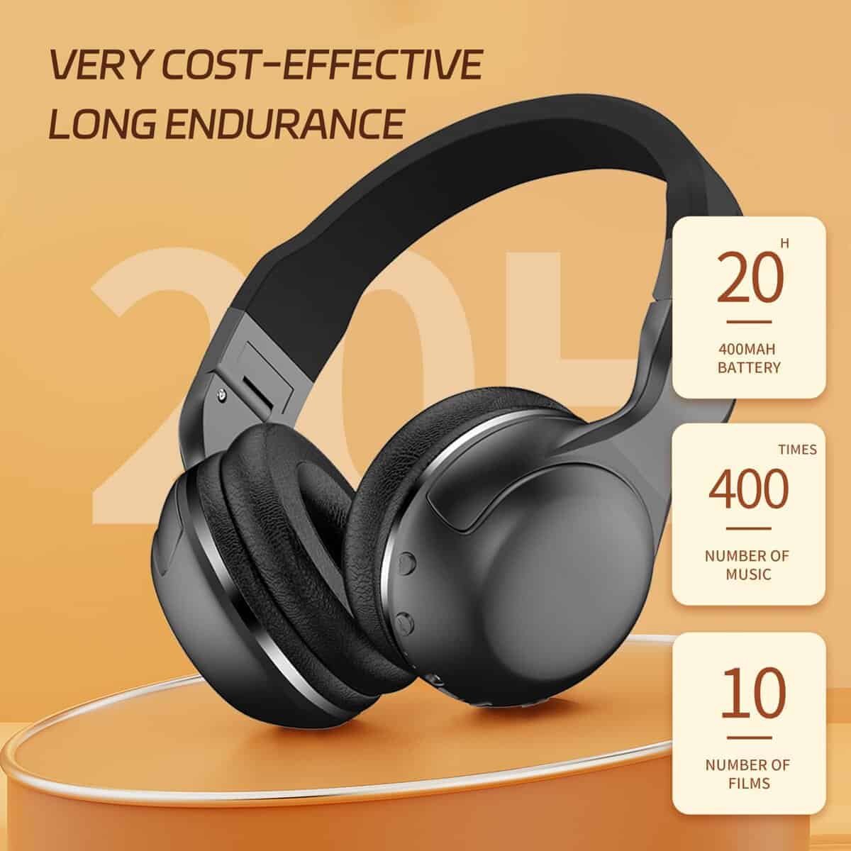 Audífonos Bluetooth Over Ear de YLFASHION, 30 Horas de - Imagen 5