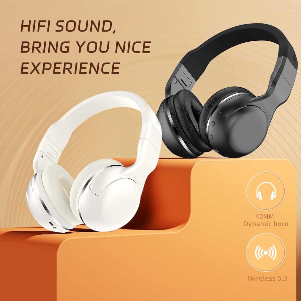 Audífonos Bluetooth Over Ear de YLFASHION, 30 Horas de - Imagen 7