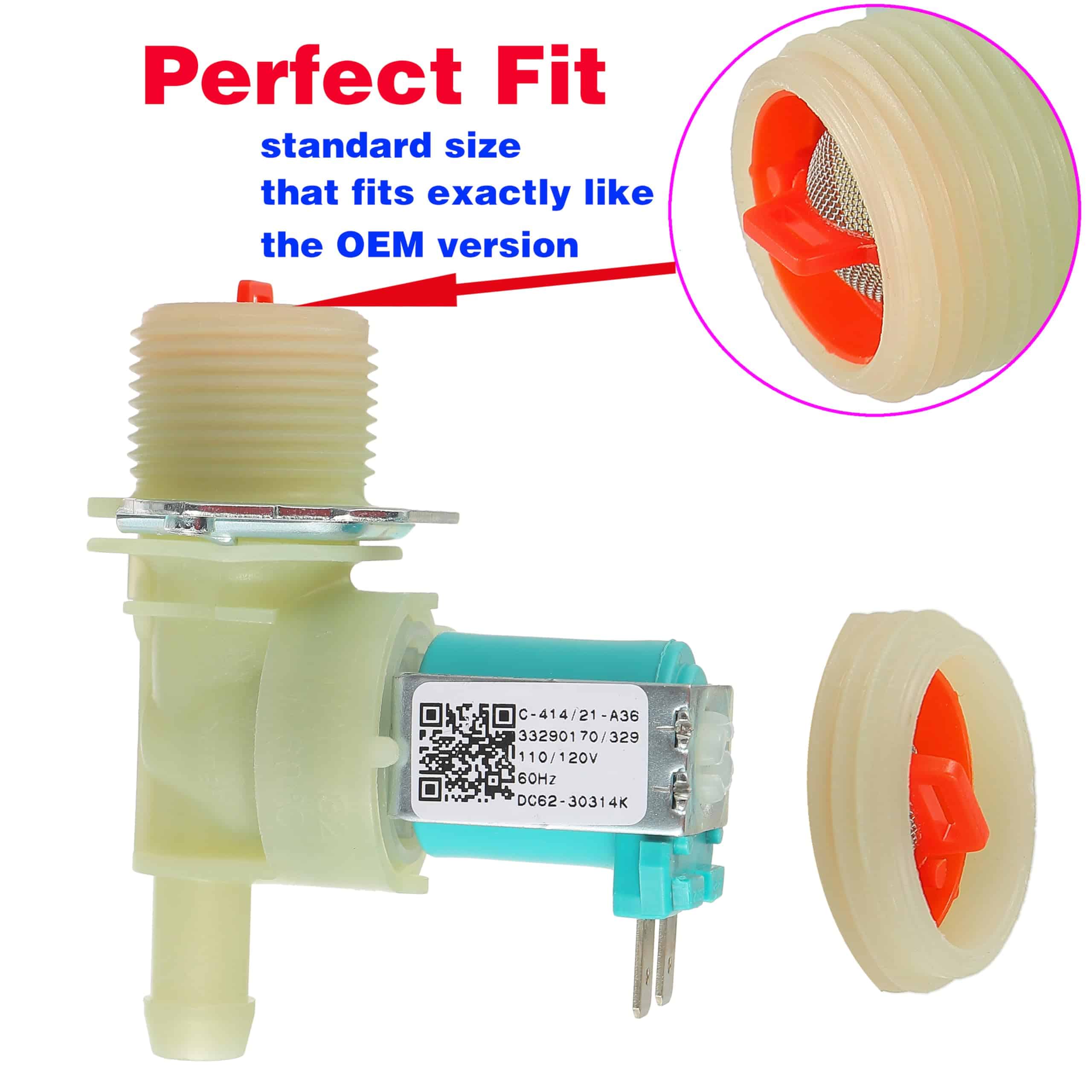 Conjunto de Válvulas de Agua Fría y Caliente DC62-30312J y - Imagen 7