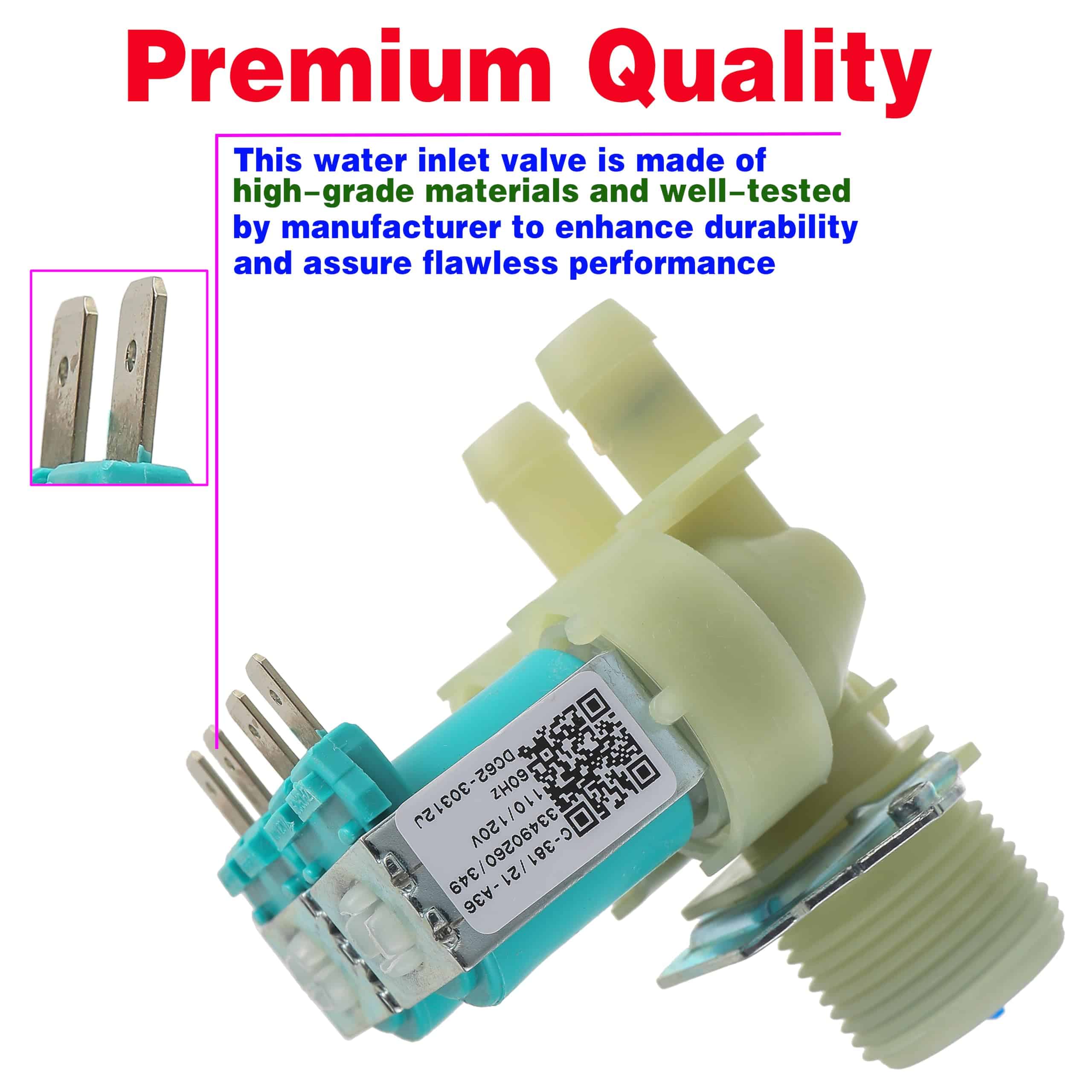 Conjunto de Válvulas de Agua Fría y Caliente DC62-30312J y - Imagen 9