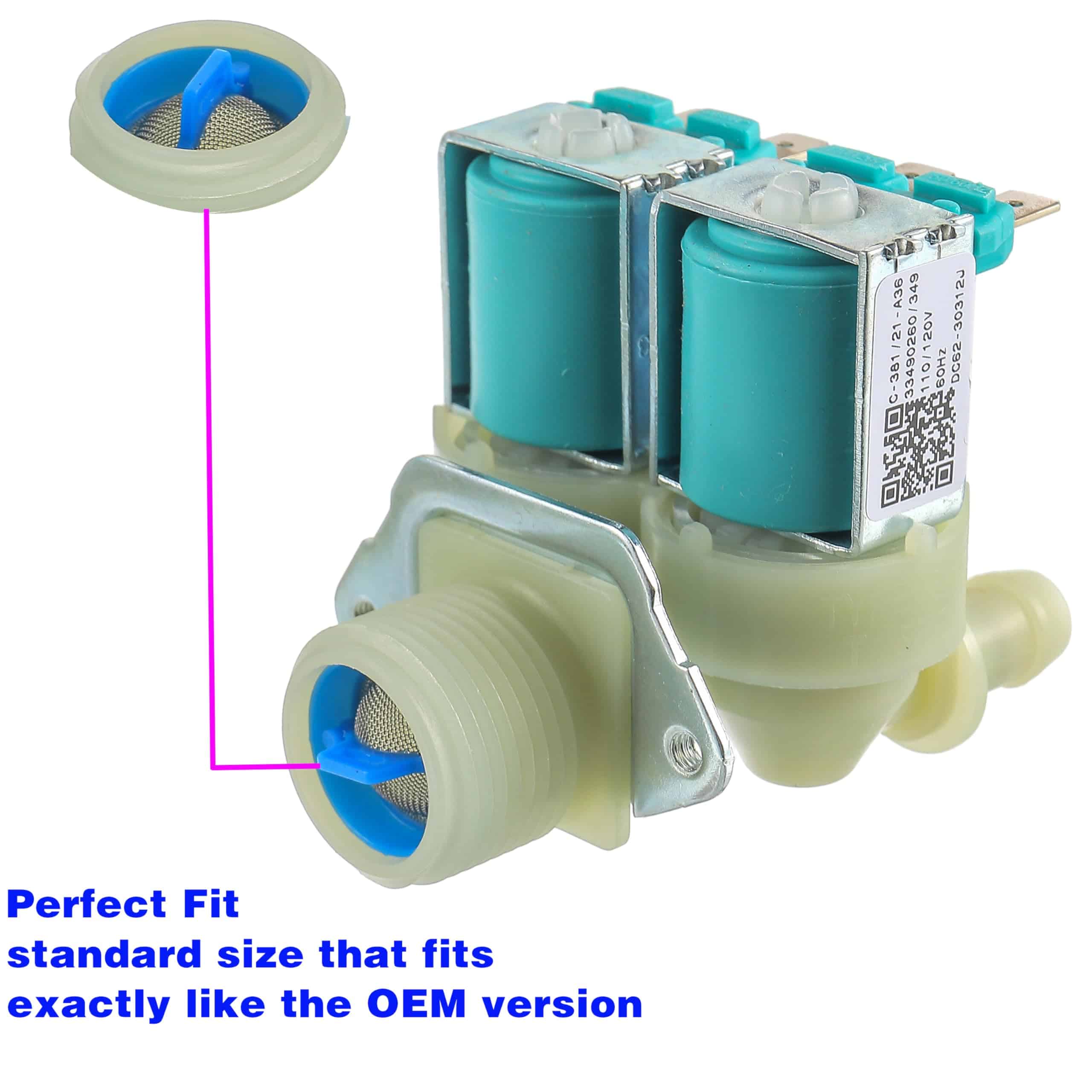 Conjunto de Válvulas de Agua Fría y Caliente DC62-30312J y - Imagen 8