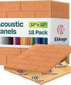 Paneles Acústicos Ekkogo 18-Pack Paneles -Naranja de los 70'