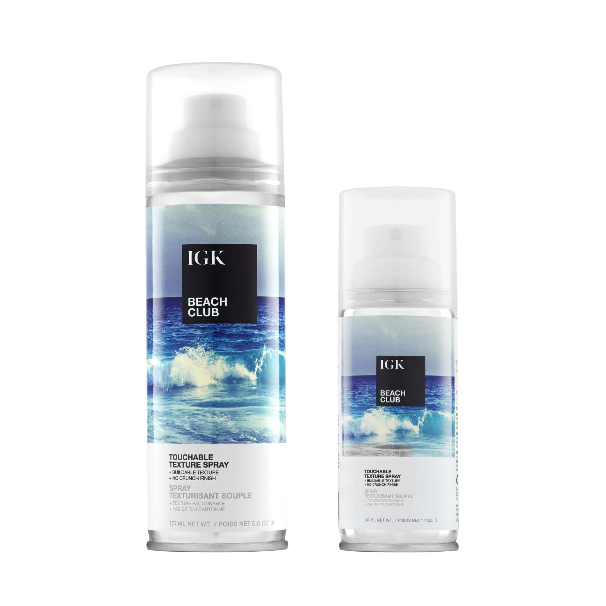 IGK BEACH CLUB Touchable Texture Spray Travel Bundle |