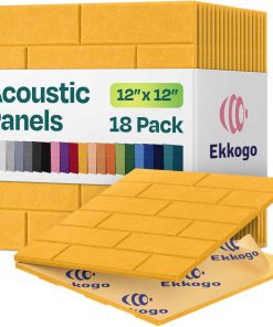 Paneles Acústicos Ekkogo Pack de 18 Paneles Absorbentes de
