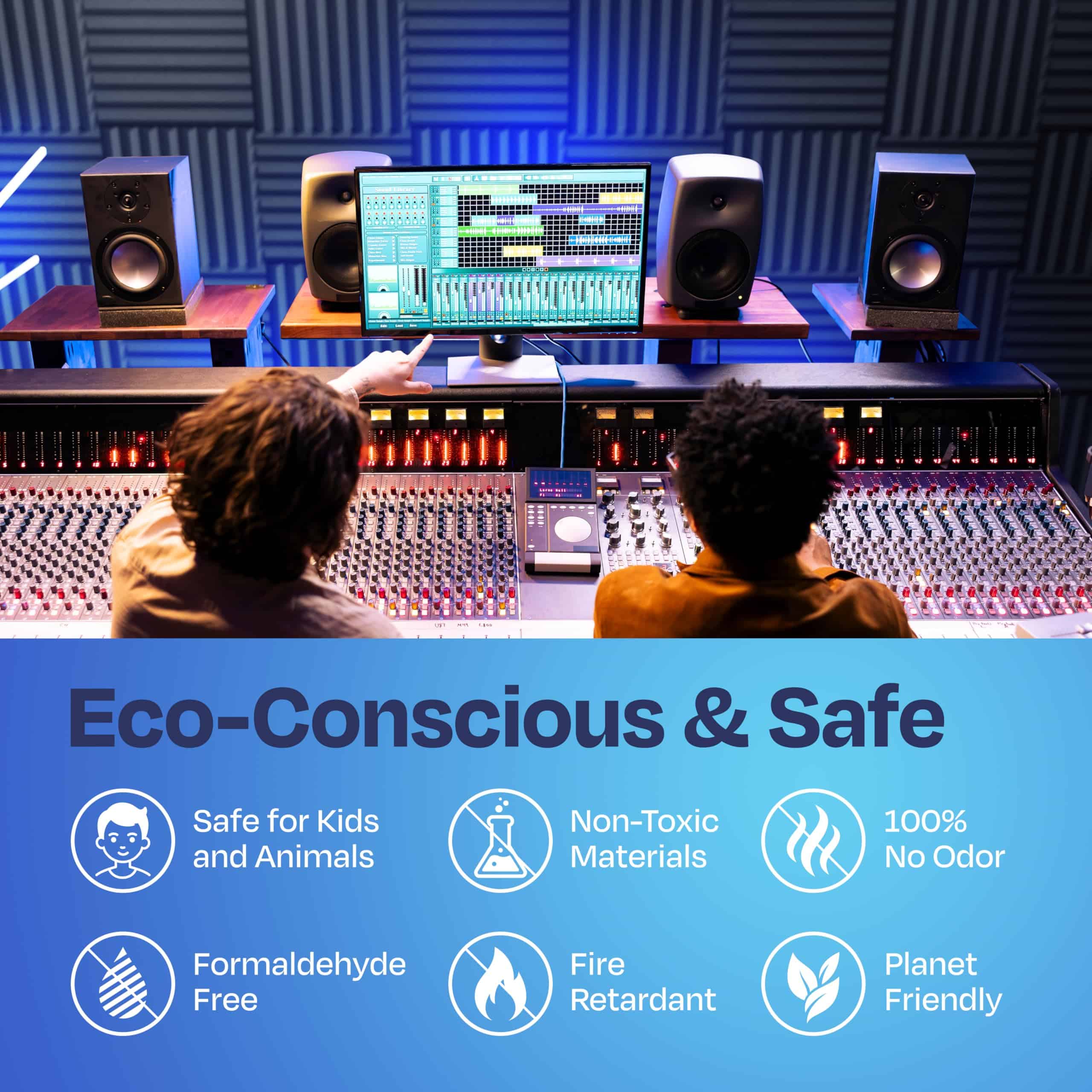 Panel de Espuma Insonorizante Ekkogo de 54 Piezas para - Imagen 8