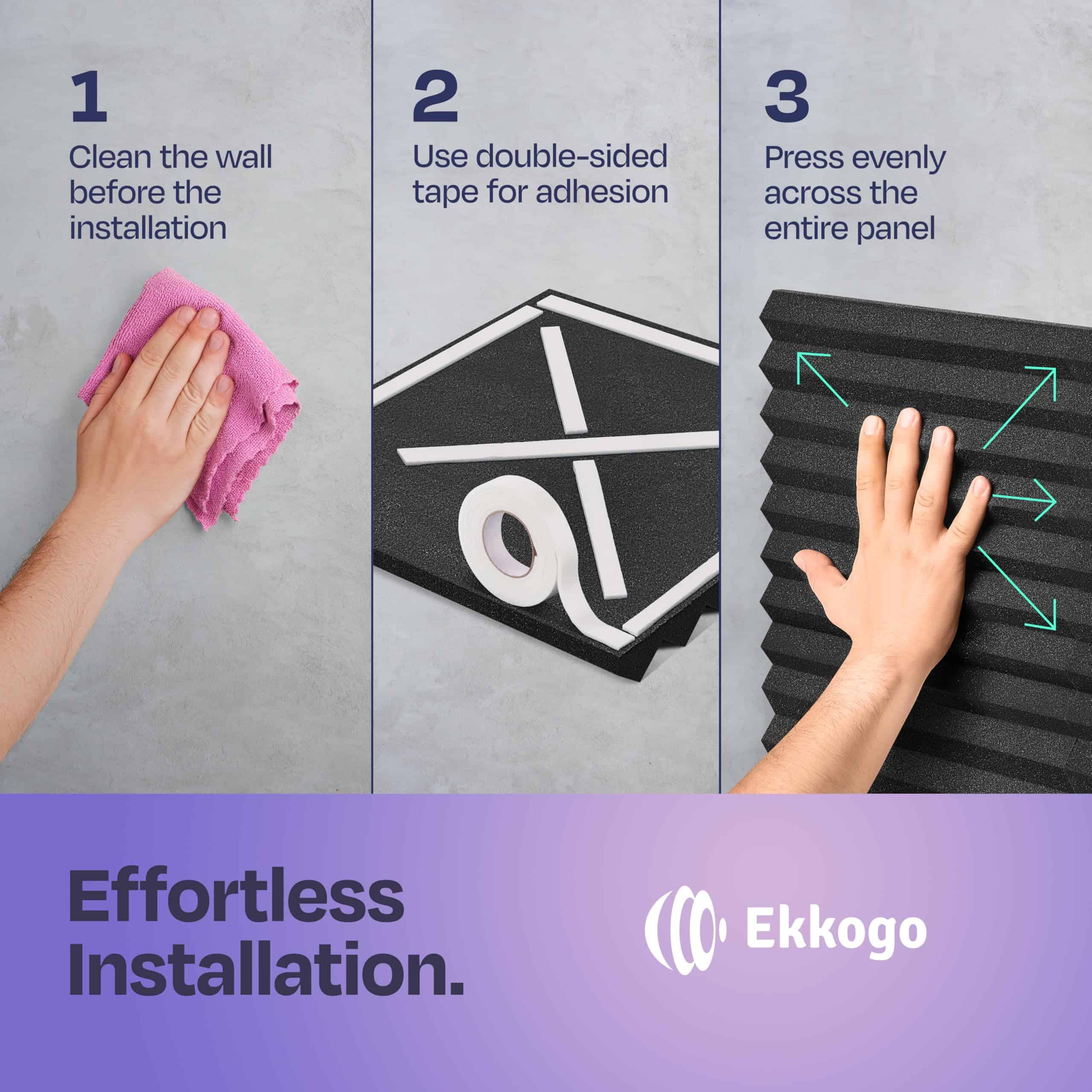 Panel de Espuma Insonorizante Ekkogo de 54 Piezas para - Imagen 7